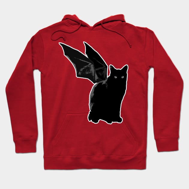 Death Stare from Ciabatta, Bat-Cat Hoodie by CiabattaBatCat